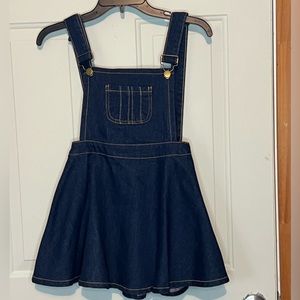 Denim blue jean overall jumper dress BNWOT